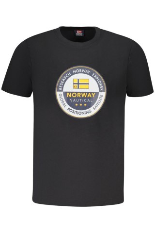 NORWEGIA 1963 MĘSKA KOSZULKA Z KRÓTKIM RĘKAWEM CZARNA (Nero)