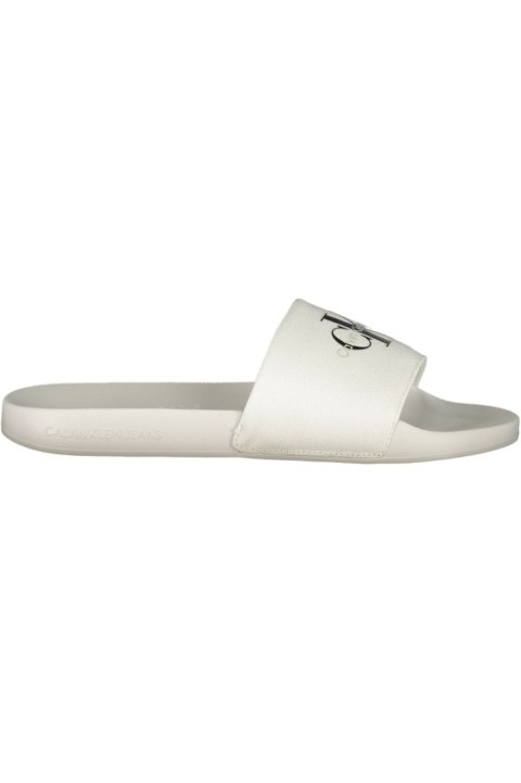 CALVIN KLEIN MĘSKIE BIAŁE KLAPKI OBUWIE (Bianco) CALVIN KLEIN MĘSKIE BIAŁE KLAPKI OBUWIE (Bianco)