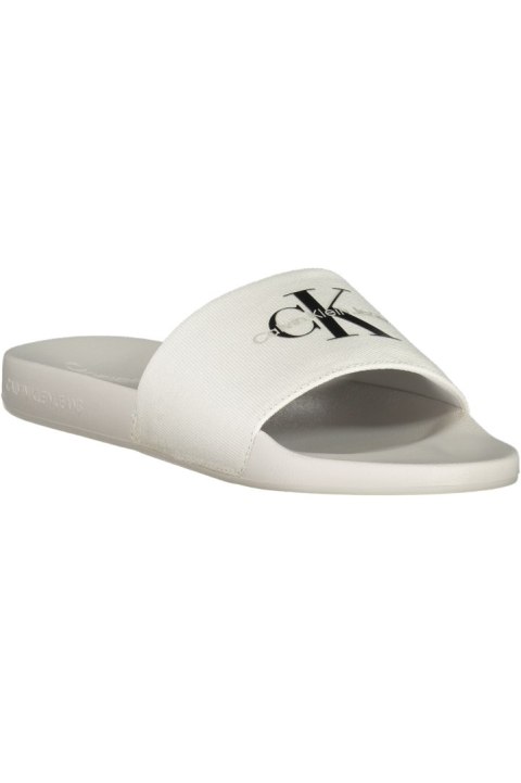CALVIN KLEIN MĘSKIE BIAŁE KLAPKI OBUWIE (Bianco) CALVIN KLEIN MĘSKIE BIAŁE KLAPKI OBUWIE (Bianco)