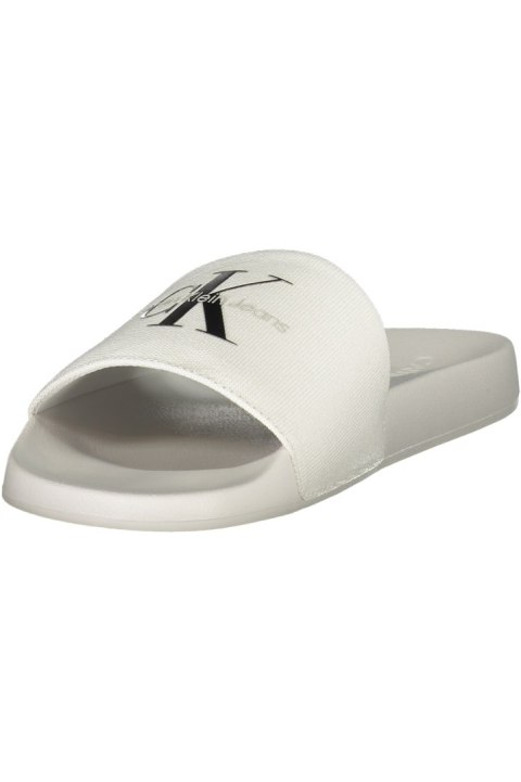 CALVIN KLEIN MĘSKIE BIAŁE KLAPKI OBUWIE (Bianco) CALVIN KLEIN MĘSKIE BIAŁE KLAPKI OBUWIE (Bianco)