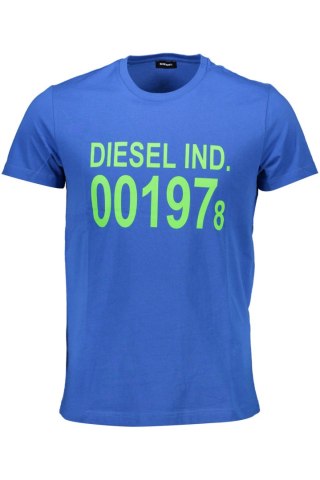 DIESEL MĘSKA KOSZULKA Z KRÓTKIM RĘKAWEM NIEBIESKA (Blu)