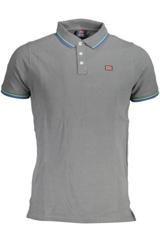 NORWEGIA 1963 MĘSKA KOSZULKA POLO Z KRÓTKIM RĘKAWEM SZARA (Grigio)