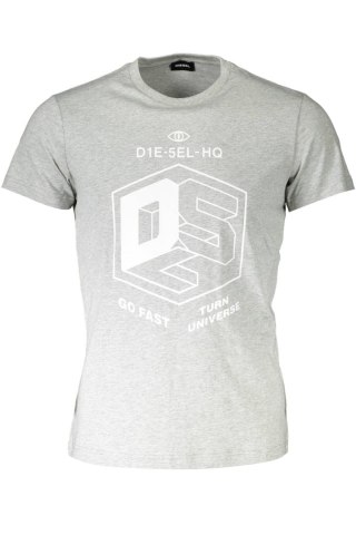 KOSZULKA Z KRÓTKIM RĘKAWEM DIESEL MĘSKA SZARA (Grigio)