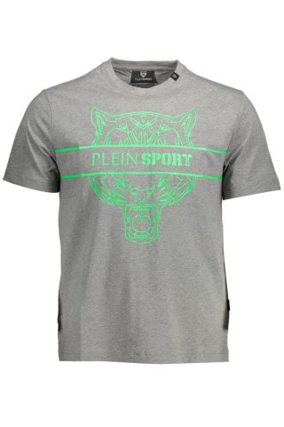 KOSZULKA Z KRÓTKIM RĘKAWEM PLEIN SPORT MĘSKA SZARA (Grigio)