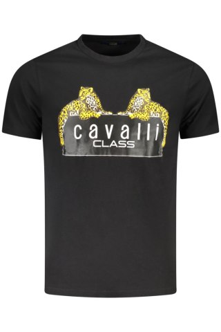 KOSZULKA CAVALLI CLASS Z KRÓTKIM RĘKAWEM MĘSKA CZARNA (Nero)