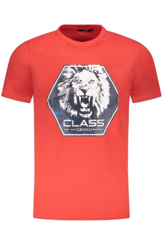 KOSZULKA CAVALLI CLASS Z KRÓTKIM RĘKAWEM MĘSKA CZERWONA (Rosso)