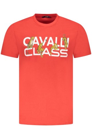 KOSZULKA CAVALLI CLASS Z KRÓTKIM RĘKAWEM MĘSKA CZERWONA (Rosso)
