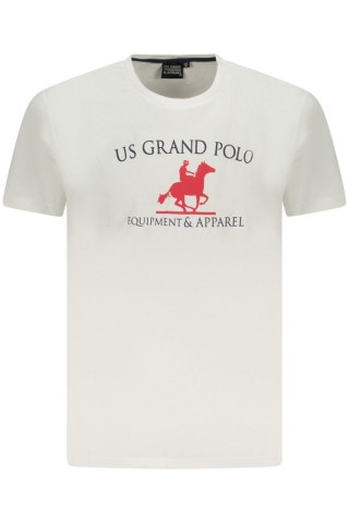 KOSZULKA Z KRÓTKIM RĘKAWEM US GRAND POLO MĘSKA BIAŁA (Bianco)