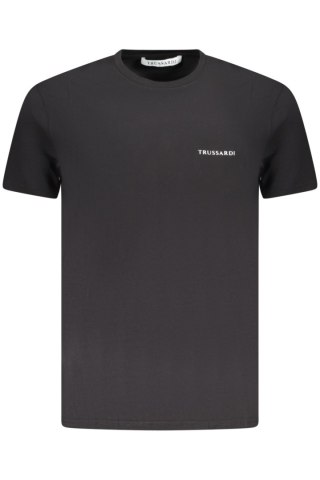 TRUSSARDI KOSZULKA Z KRÓTKIM RĘKAWEM MĘSKA CZARNA (Nero)