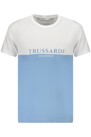 TRUSSARDI KOSZULKA Z KRÓTKIM RĘKAWEM MĘSKA NIEBIESKA (Azzurro)