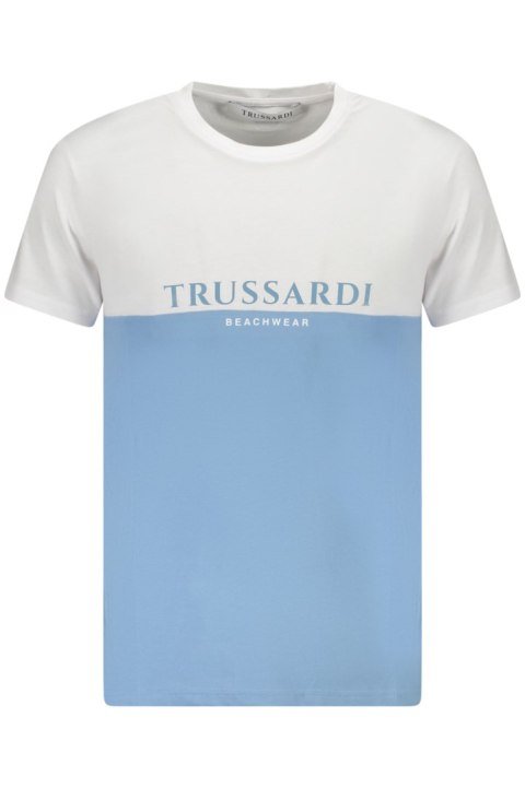 TRUSSARDI KOSZULKA Z KRÓTKIM RĘKAWEM MĘSKA NIEBIESKA (Azzurro)