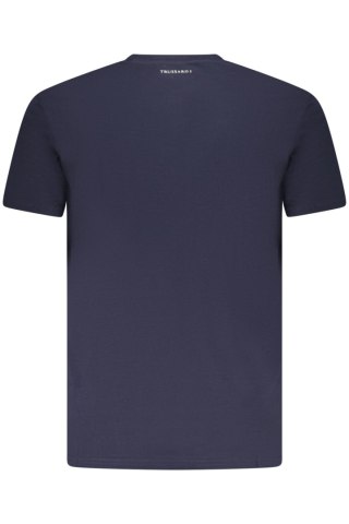 TRUSSARDI MĘSKA KOSZULKA Z KRÓTKIM RĘKAWEM NIEBIESKA (Blu)
