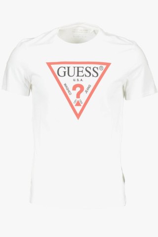 KOSZULKA Z KRÓTKIM RĘKAWEM GUESS JEANS MĘSKA BIAŁA (Bianco)