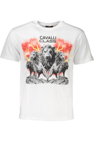 KOSZULKA CAVALLI CLASS Z KRÓTKIM RĘKAWEM MĘSKA BIAŁA (Bianco)