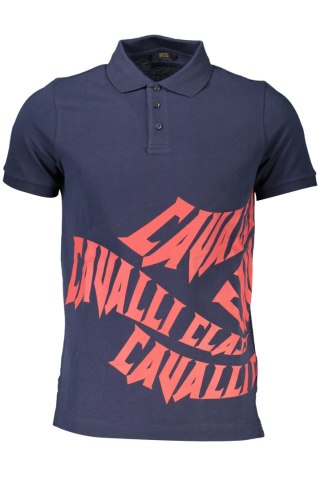 CAVALLI CLASS POLO KRÓTKI RĘKAW MĘSKI NIEBIESKI (Blu)