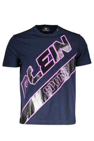 KOSZULKA Z KRÓTKIM RĘKAWEM PLEIN SPORT MĘSKA NIEBIESKA (Blu)