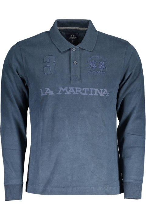 LA MARTINA POLO Z DŁUGIM RĘKAWEM MĘSKIE NIEBIESKIE (Blu) LA MARTINA POLO Z DŁUGIM RĘKAWEM MĘSKIE NIEBIESKIE (Blu)