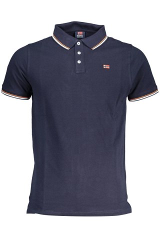 NORWEGIA 1963 MĘSKA KOSZULKA POLO Z KRÓTKIM RĘKAWEM NIEBIESKA (Blu)