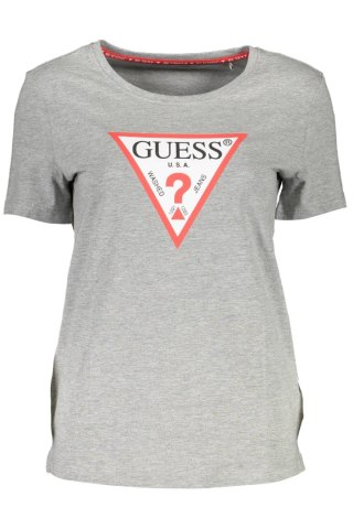 KOSZULKA Z KRÓTKIM RĘKAWEM GUESS JEANS DAMSKA SZARA (Grigio)
