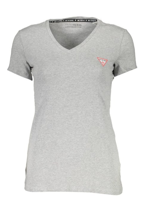 KOSZULKA Z KRÓTKIM RĘKAWEM GUESS JEANS DAMSKA SZARA (Grigio) KOSZULKA Z KRÓTKIM RĘKAWEM GUESS JEANS DAMSKA SZARA (Grigio)