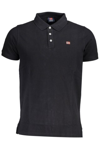 NORWEGIA 1963 MĘSKA KOSZULKA POLO Z KRÓTKIM RĘKAWEM CZARNY (Nero)