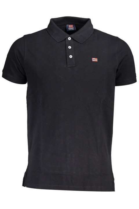 NORWEGIA 1963 MĘSKA KOSZULKA POLO Z KRÓTKIM RĘKAWEM CZARNY (Nero) NORWEGIA 1963 MĘSKA KOSZULKA POLO Z KRÓTKIM RĘKAWEM CZARNY (Nero)