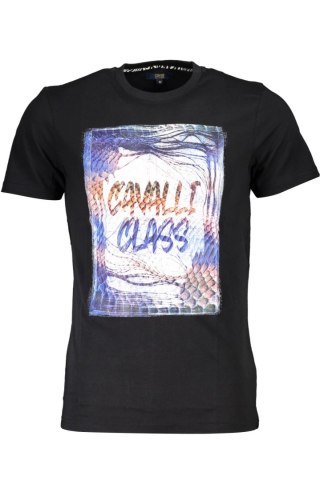 KOSZULKA CAVALLI CLASS Z KRÓTKIM RĘKAWEM MĘSKA CZARNA (Nero)