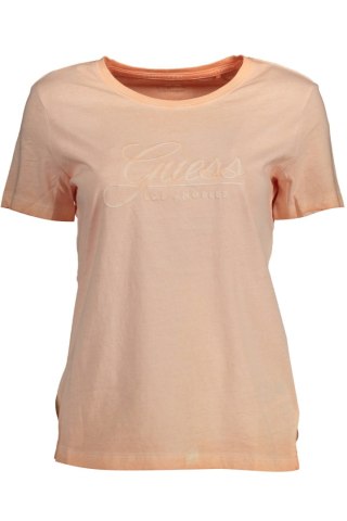 GUESS JEANS DAMSKA KOSZULKA Z KRÓTKIM RĘKAWEM RÓŻOWA (Rosa)