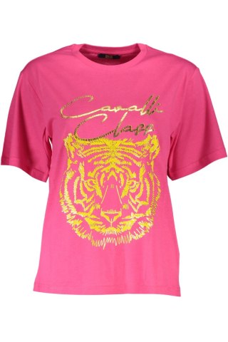 KOSZULKA CAVALLI CLASS KRÓTKI RĘKAW DAMSKA RÓŻOWA (Rosa)