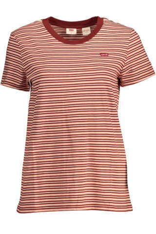 LEVI&#39;S DAMSKA KOSZULKA Z KRÓTKIM RĘKAWEM CZERWONA (Rosso)
