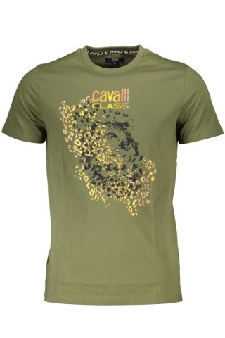 KOSZULKA CAVALLI CLASS Z KRÓTKIM RĘKAWEM MĘSKA ZIELONA (Verde)