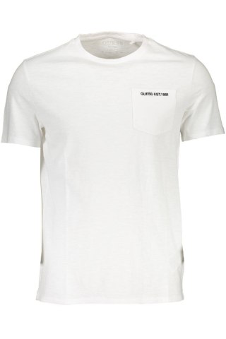 KOSZULKA Z KRÓTKIM RĘKAWEM GUESS JEANS MĘSKA BIAŁA (Bianco)