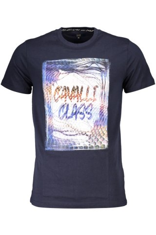KOSZULKA Z KRÓTKIM RĘKAWEM CAVALLI CLASS MĘSKA NIEBIESKA (Blu)
