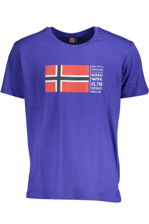 NORWEGIA 1963 MĘSKA KOSZULKA Z KRÓTKIM RĘKAWEM NIEBIESKA (Blu) NORWEGIA 1963 MĘSKA KOSZULKA Z KRÓTKIM RĘKAWEM NIEBIESKA (Blu)