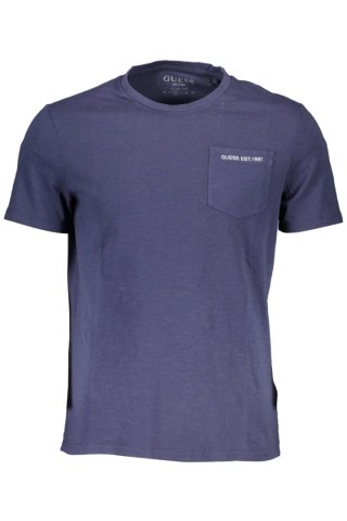 KOSZULKA Z KRÓTKIM RĘKAWEM GUESS JEANS MĘSKA NIEBIESKA (Blu)
