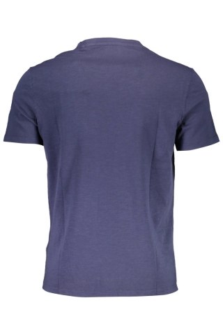 KOSZULKA Z KRÓTKIM RĘKAWEM GUESS JEANS MĘSKA NIEBIESKA (Blu)