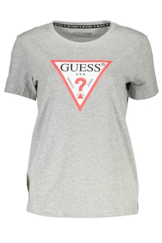 KOSZULKA Z KRÓTKIM RĘKAWEM GUESS JEANS DAMSKA SZARA (Grigio)