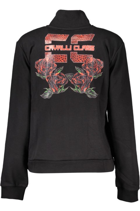 CAVALLI CLASS DAMSKA BLUZA Z ROZPINANYM NA ZAMEK CZARNY (Nero) CAVALLI CLASS DAMSKA BLUZA Z ROZPINANYM NA ZAMEK CZARNY (Nero)