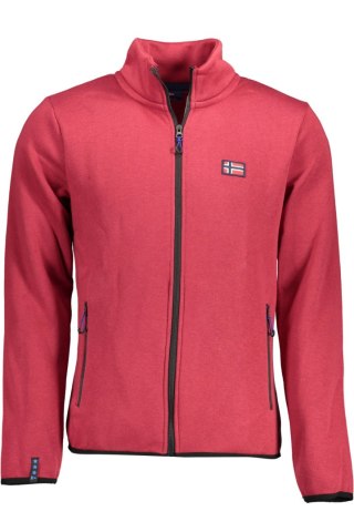 NORWEGIA 1963 CZERWONA MĘSKA BLUZA Z ROZPINANYM SZYLEM (Rosso)