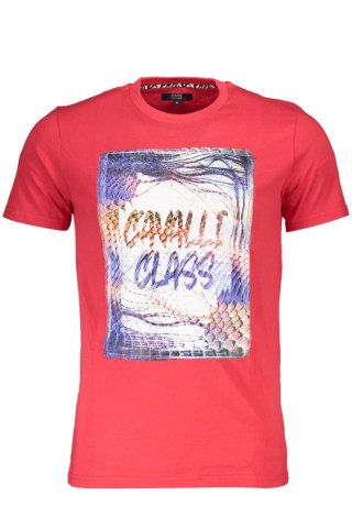 KOSZULKA CAVALLI CLASS Z KRÓTKIM RĘKAWEM MĘSKA CZERWONA (Rosso)