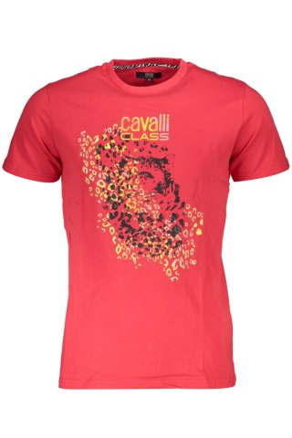 KOSZULKA CAVALLI CLASS Z KRÓTKIM RĘKAWEM MĘSKA CZERWONA (Rosso)