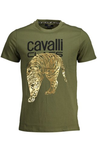 KOSZULKA CAVALLI CLASS Z KRÓTKIM RĘKAWEM MĘSKA ZIELONA (Verde)