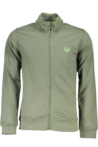 GIAN MARCO VENTURI MĘSKA BLUZA Z ROZPINKĄ W KOLORZE ZIELONYM (Verde)