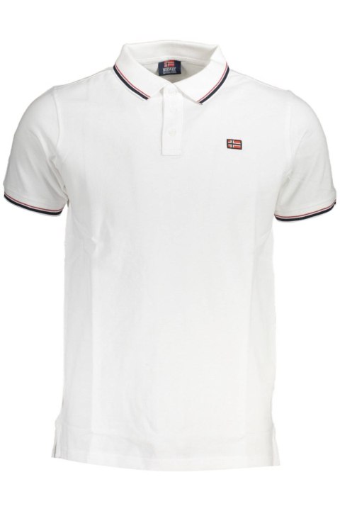 NORWEGIA 1963 MĘSKA KOSZULKA POLO Z KRÓTKIM RĘKAWEM BIAŁA (Bianco) NORWEGIA 1963 MĘSKA KOSZULKA POLO Z KRÓTKIM RĘKAWEM BIAŁA (Bianco)