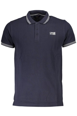CAVALLI CLASS POLO KRÓTKI RĘKAW MĘSKI NIEBIESKI (Blu)