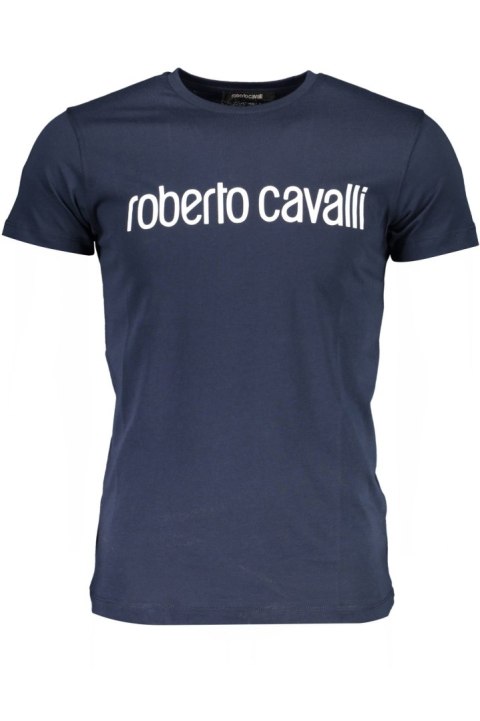 ROBERTO CAVALLI MĘSKA KOSZULKA Z KRÓTKIM RĘKAWEM NIEBIESKA (Blu) ROBERTO CAVALLI MĘSKA KOSZULKA Z KRÓTKIM RĘKAWEM NIEBIESKA (Blu)