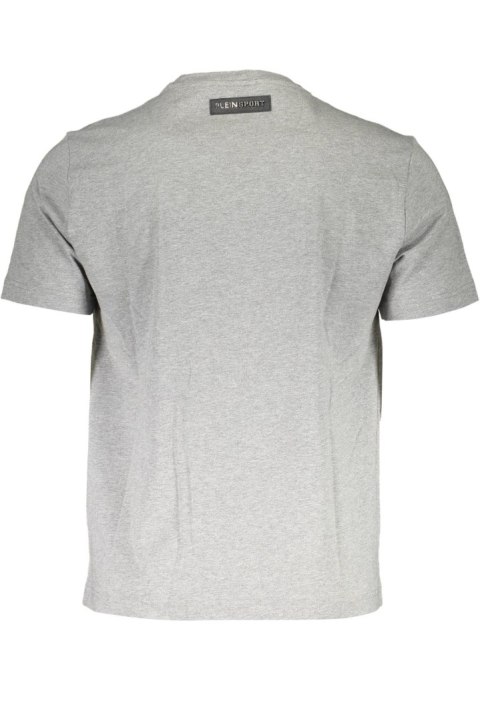 KOSZULKA Z KRÓTKIM RĘKAWEM PLEIN SPORT MĘSKA SZARA (Grigio) KOSZULKA Z KRÓTKIM RĘKAWEM PLEIN SPORT MĘSKA SZARA (Grigio)