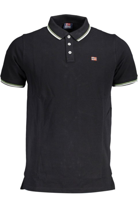 NORWEGIA 1963 MĘSKA KOSZULKA POLO Z KRÓTKIM RĘKAWEM CZARNY (Nero) NORWEGIA 1963 MĘSKA KOSZULKA POLO Z KRÓTKIM RĘKAWEM CZARNY (Nero)