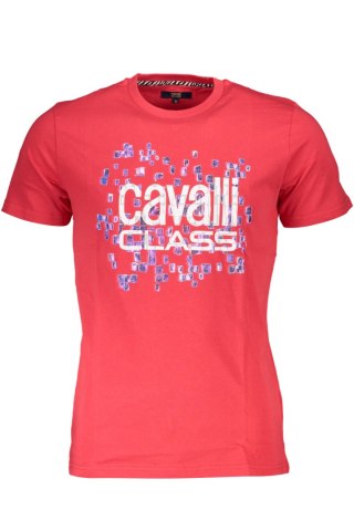 KOSZULKA CAVALLI CLASS Z KRÓTKIM RĘKAWEM MĘSKA CZERWONA (Rosso)
