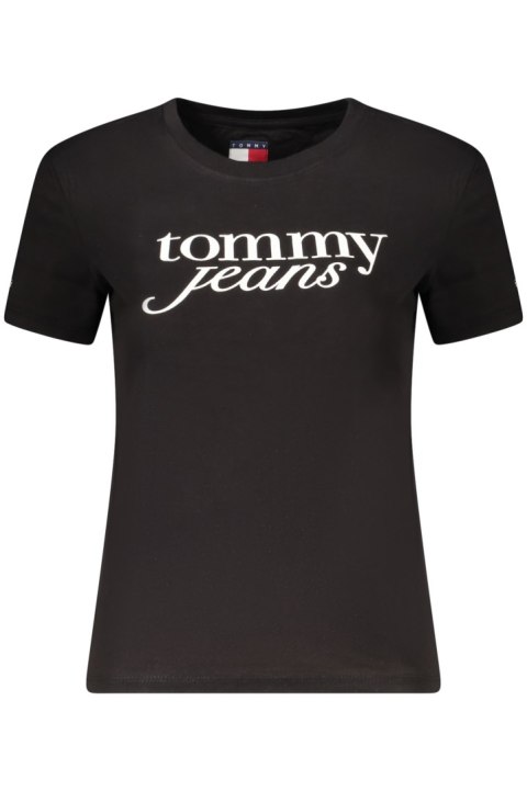 TOMMY HILFIGER KOSZULKA Z KRÓTKIM RĘKAWEM DAMSKA CZARNA (Nero) TOMMY HILFIGER KOSZULKA Z KRÓTKIM RĘKAWEM DAMSKA CZARNA (Nero)